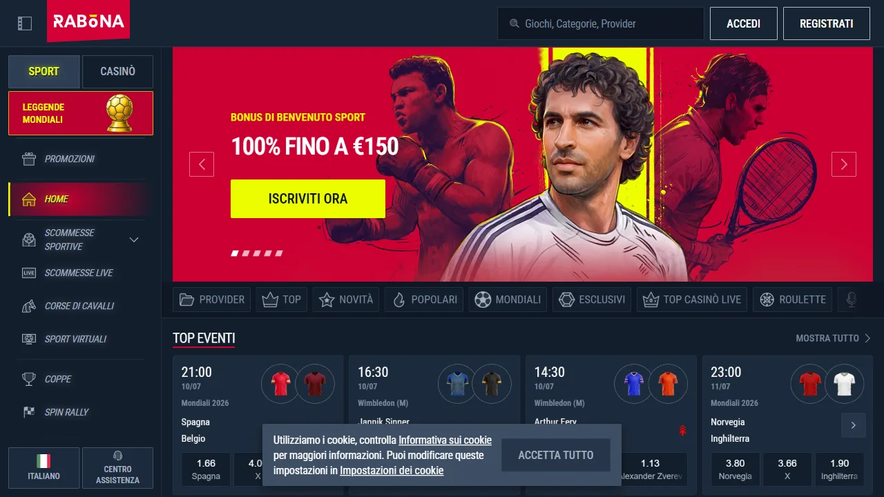 Rabona — casa de apuestas